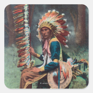 Ehankekle Chief Portrait Square Sticker