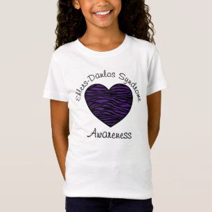 Ehlers Danlos Awareness Purple Zebra Heart Shirt