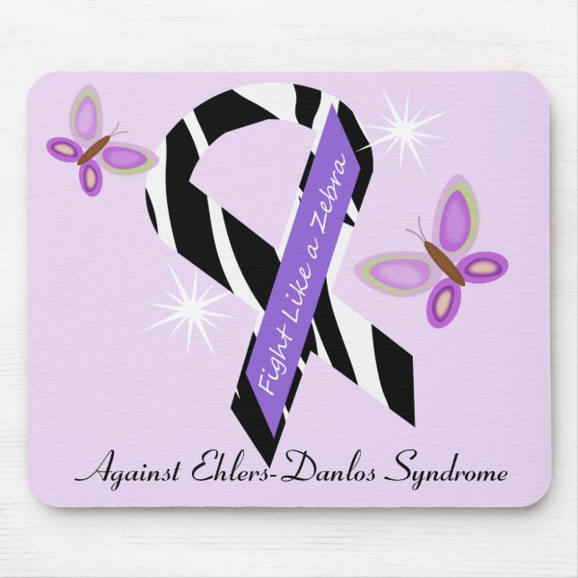 Ehlers-Danlos EDS Fight Like A Zebra Mouse Mat (Front)