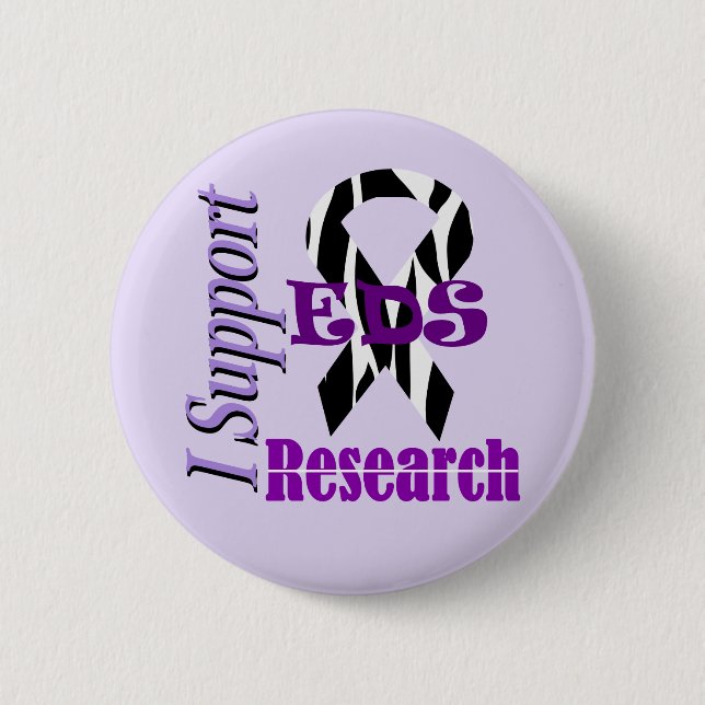 Ehlers Danlos EDS Research Supporter 6 Cm Round Badge (Front)