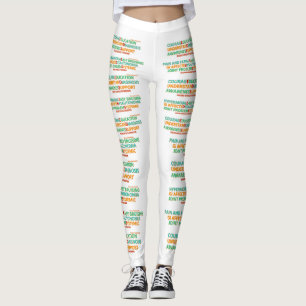 Ehlers Danlos symptom & inspiring words leggings