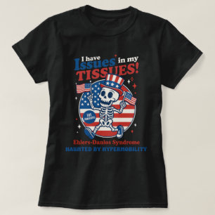 Ehlers-Danlos Syndrome 4th Of July Skeleton Cute T-Shirt