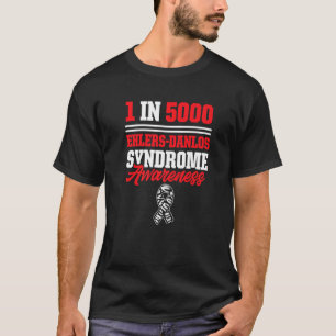 Ehlers Danlos Syndrome Awareness 1 In 5000 Warrior T-Shirt