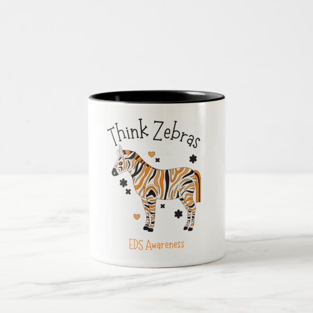 Ehlers Danlos Syndrome Awareness Cute Zebra Mug (Center)