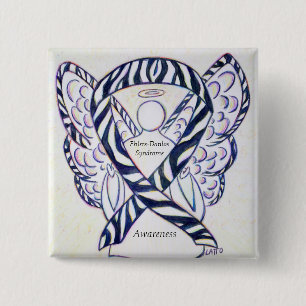 Ehlers-Danlos Syndrome Awareness Ribbon Zebra Pins