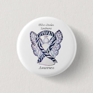 Ehlers-Danlos Syndrome Awareness Ribbon Zebra Pins