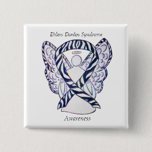 Ehlers-Danlos Syndrome Awareness Ribbon Zebra Pins