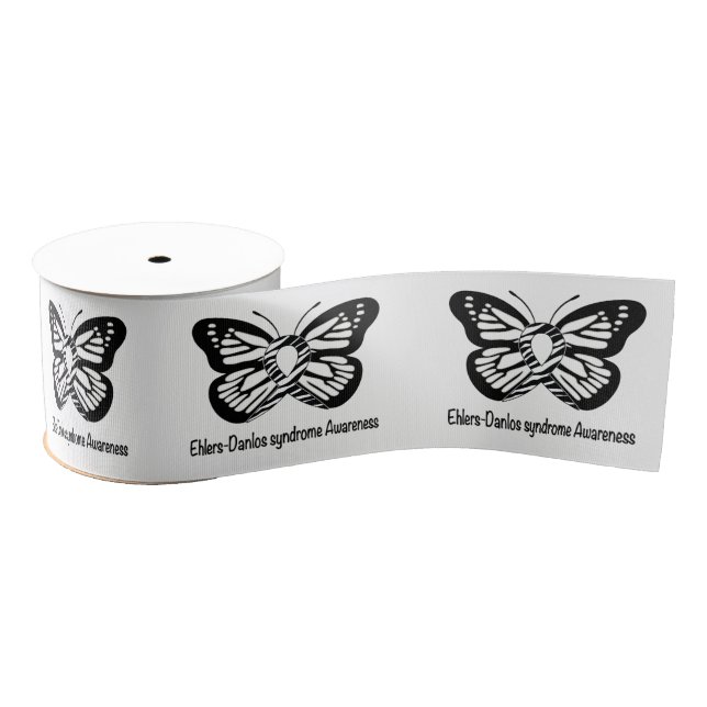 Ehlers-Danlos Syndrome Butterfly of Hope 3" Grosgrain Ribbon (Spool)
