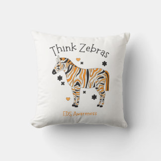 Ehlers Danlos Syndrome Cozy Zebra Throw Pillow