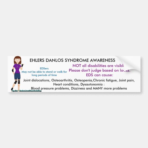 Image of Ehlers Danlos Syndrome Disabled Parking Bumper Sticker