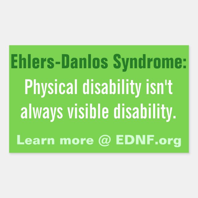 Ehlers-Danlos Syndrome (EDS) Sticker - EDNF.org (Front)