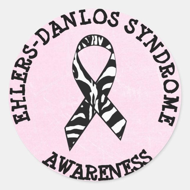 Ehlers-Danlos syndrome EDS Zebra STICKERS (Front)