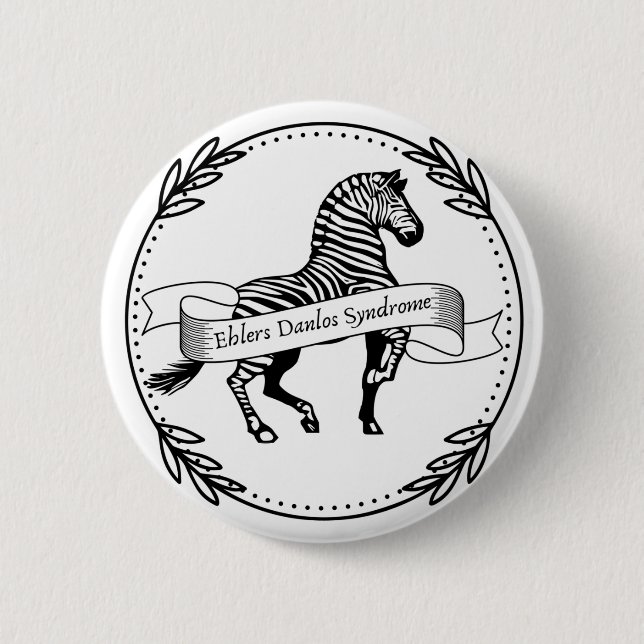 Ehlers Danlos Syndrome Warrior 6 Cm Round Badge (Front)