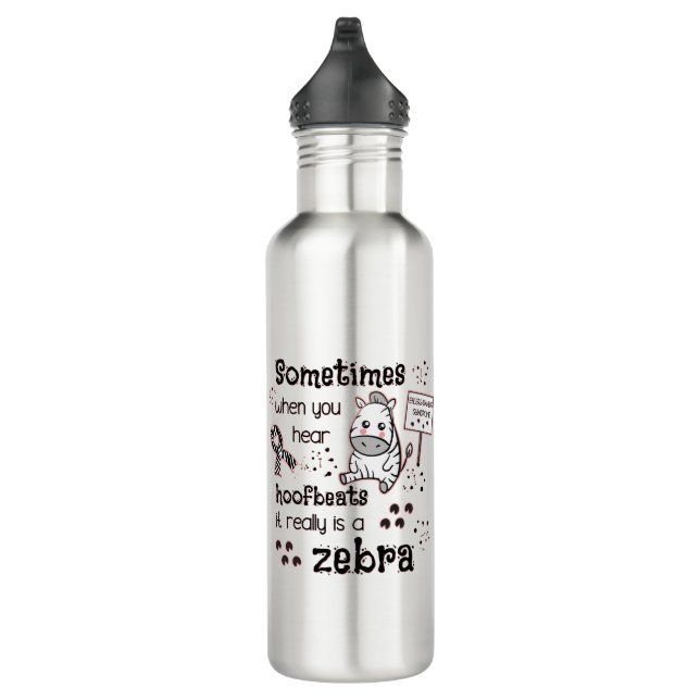 Ehlers-Danlos Syndrome Zebra Awareness 710 Ml Water Bottle (Right)