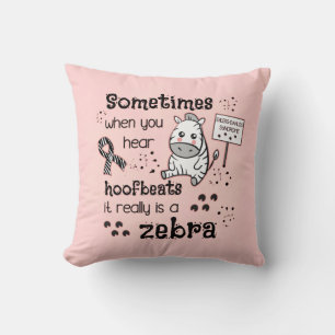 Ehlers-Danlos Syndrome Zebra Awareness Cushion