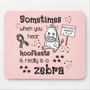Ehlers-Danlos Syndrome Zebra Awareness Mouse Mat