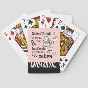 Ehlers-Danlos Syndrome Zebra Awareness Playing Cards