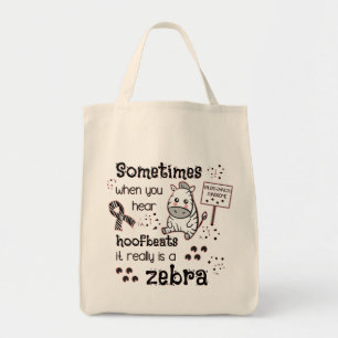 Ehlers-Danlos Syndrome Zebra Awareness Tote Bag