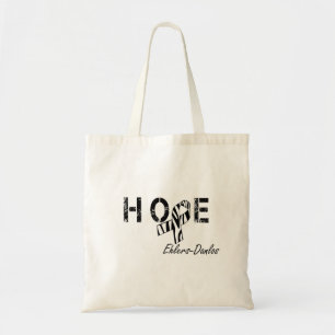 Ehlers-Danlos Zebra Stripe Ribbon Tote Bag