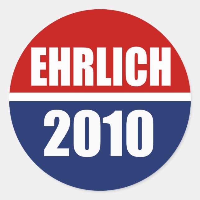 EHRLICH 2010 CLASSIC ROUND STICKER (Front)