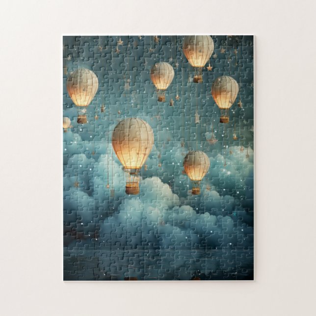Ehtereal Watercolor Hot Air Balloons Jigsaw Puzzle (Vertical)