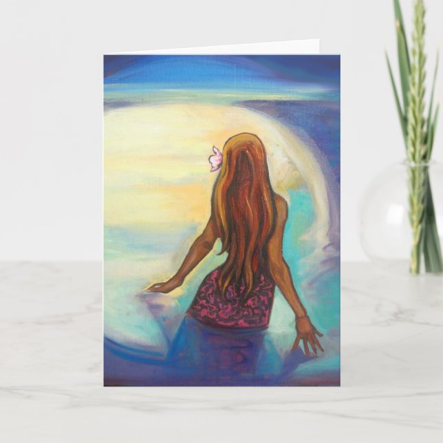 "Ehu Girl" Painting on Greeting Card (Front)