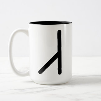 EHWAZ Nordic rune (Horse, Partnership, Movement) | Two-Tone Coffee Mug