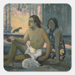 Eiaha Ohipa or Tahitians in a Room, 1896 Square Sticker
