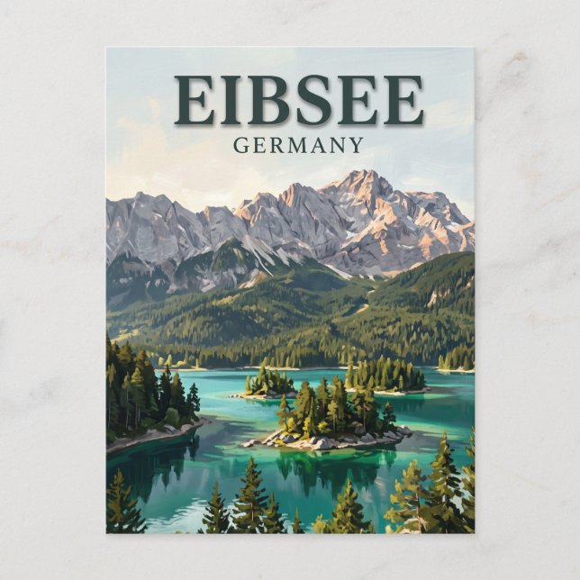 Eibsee Germany Postcard (Front)