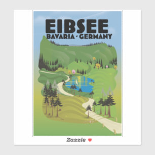 Eibsee Germany travel poster.