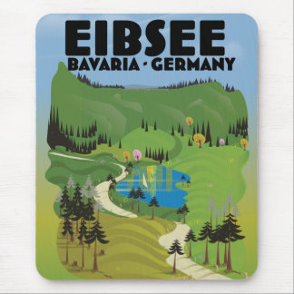 Eibsee Germany travel poster. Mouse Mat
