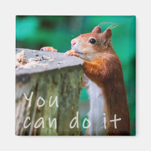 Eichhörnchen Motivationspruch Magnet
