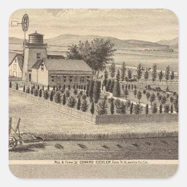 Eichler, Meyer residences Square Sticker (Front)