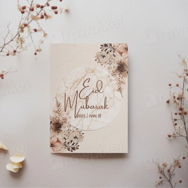 Eid Adha Mubarak 2025 Card | Floral Islamic Greeti (Creator Uploaded)
