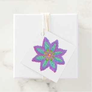 Eid al-Adha abstract colourful flower Favour Tags
