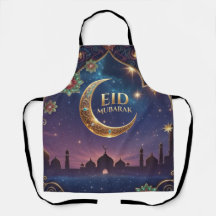Eid Al Adha celebration Gold Moon Stars