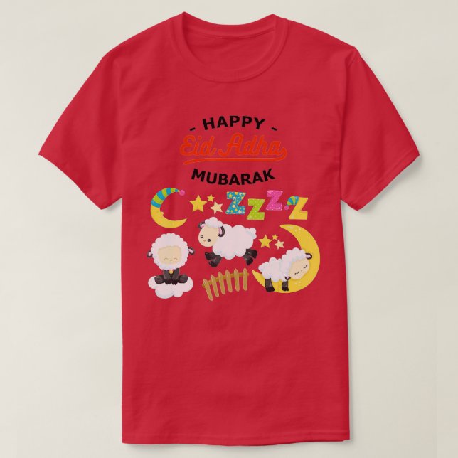 Eid Al Adha Eid Mubarak Happy Eid Day Muslim  T-Shirt (Design Front)