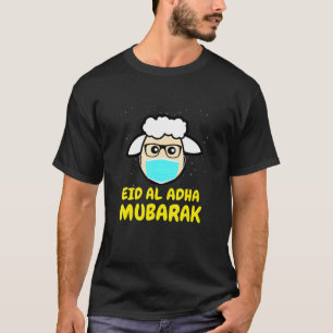 Eid Al-Adha Eid Mubarak Mask Sheep Eid Day Kids Mu T-Shirt