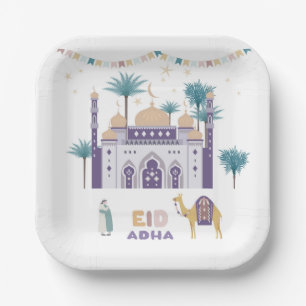 Eid Al Adha in decorative style 1 Paper Plate