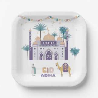 Eid Al Adha in decorative style 1 Paper Plate