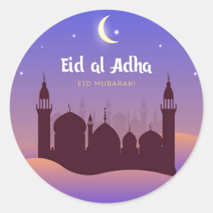 Eid Al Adha Mubarak Classic Round Sticker