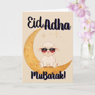 Eid Al Adha Mubarak Cute Sheep Greeting Card 