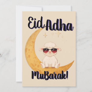 Eid Al Adha Mubarak Cute Sheep Greeting Card 