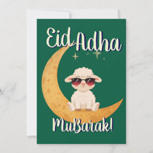 Eid Al Adha Mubarak Cute Sheep Greeting Card 