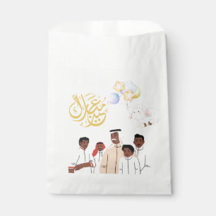 Eid Al-Adha Mubarak Family Celebration Round Stick Favour Bags