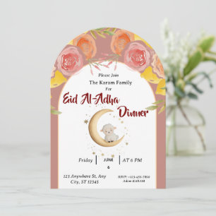 Eid  Al Adha Mubarak Floral Modern Invitation