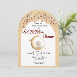 Eid  Al Adha Mubarak Floral Modern Invitation