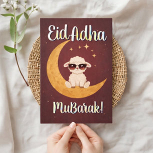 Eid Al Adha Mubarak Funny Sheep Greeting Card 