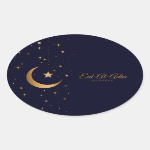 Eid-Al-Adha Mubarak Oval Sticker