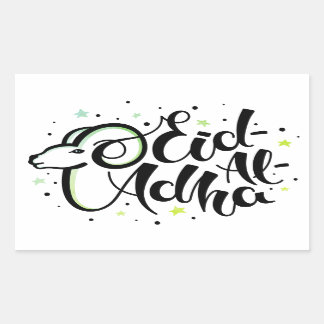 Eid al-adha mubarak rectangular sticker